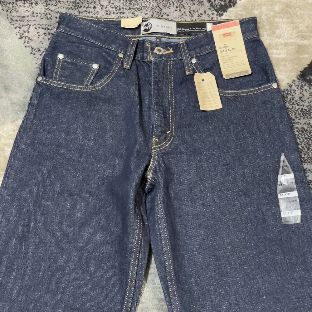 Levis Jeans SilverTab '94‎ Baggy Men Size 27x31 Blue Denim Dark Wash Skater NEW